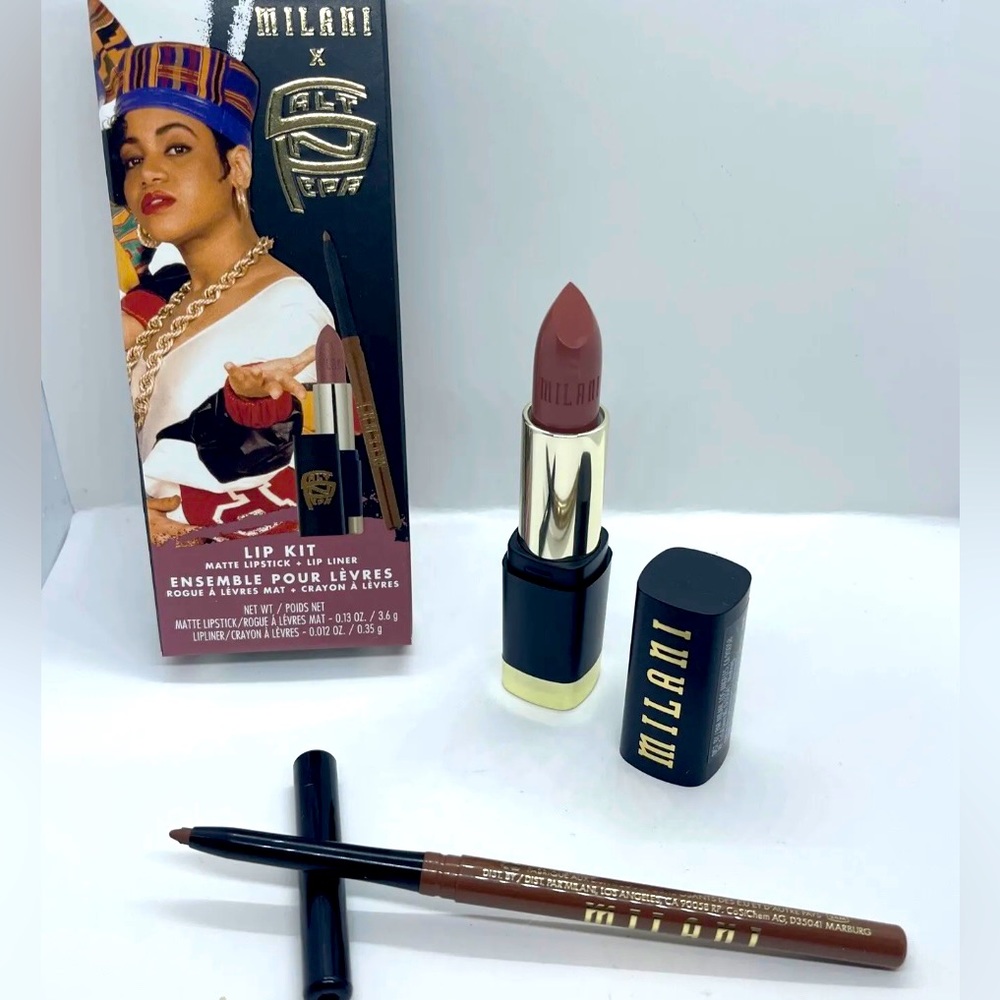 MILANI X SALT N’ PEPA LIP KIT MATTE LIPSTICK +LIP LINER (27 SHOOP)•0.13 OZ